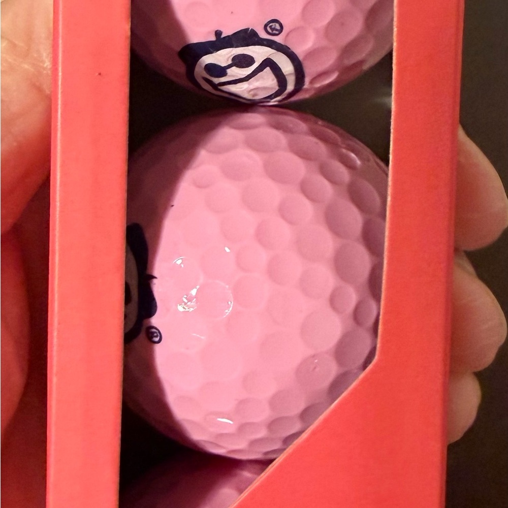 New Pink Life Is Good “Jake” Golf Balls - 1 Box of 3 - New - - Picture 4 of 4